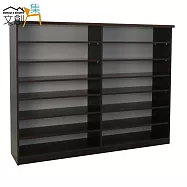 【文創集】羅斯 環保5尺塑鋼開放式鞋櫃/玄關櫃(4色可選)胡桃色