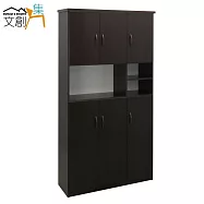 【文創集】羅亞 環保3.2尺塑鋼六門鞋櫃/玄關櫃(5色可選)胡桃色