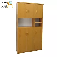 【文創集】羅亞 環保3.2尺塑鋼六門鞋櫃/玄關櫃(5色可選)原木紋