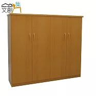【文創集】多亞 環保4.3尺塑鋼四門鞋櫃/玄關櫃(5色可選)原木紋