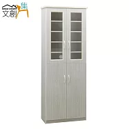 【文創集】羅迪 環保2.2尺塑鋼四門高鞋櫃/玄關櫃(4色可選)雪松色