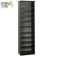 【文創集】羅迪 環保1.7尺塑鋼開放式高鞋櫃/玄關櫃(4色可選)胡桃色