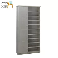 【文創集】羅迪 環保3.2尺塑鋼四門半開放式高鞋櫃/玄關櫃(5色可選)雪松色