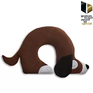 【德國萊思綺Leschi】旅行枕頭/辦公室/教室午休枕頭(狗狗造型 -咖啡色)