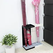 【H&R安室家】日式簡約傘架-方型4格鐵板-RSF08白色