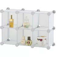 【H&R安室家】迷你6格收納櫃-5.8吋百變收納櫃/組合櫃-HP60白色