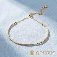 GORJANA Taner Bar 金色平衡骨手鍊 亮面優雅圓弧 可調式手圍