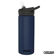 【美國 CamelBak】600ml eddy+多水吸管保冰/溫水瓶海軍藍