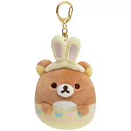 San-X 拉拉熊花園小兔子系列丸子公仔吊飾。懶熊