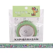 kapibarasan 水豚君變裝系列紙膠帶。綠色
