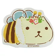 kapibarasan 水豚君花園變裝小蜜蜂貼紙。懷特小姐