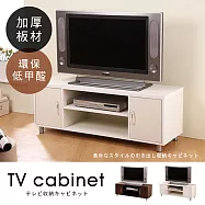 【誠田物集】MIT低甲醛和風120公分雙門收納電視櫃/收納櫃/視聽櫃 白色