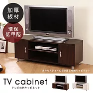 【誠田物集】MIT低甲醛和風120公分雙門收納電視櫃/收納櫃/視聽櫃 胡桃色