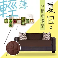 居家防髒沙發墊(三人座/深咖啡色)保護墊(幼兒/兒童/寵物皆適用-雙面可用) ) 柔軟舒適外銷歐美保護沙發首選無棕