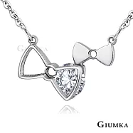 GIUMKA 夢幻蝴蝶結項鍊 白鋼 淑女項鍊 MN05036銀色