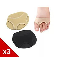 糊塗鞋匠 優質鞋材 D36 三孔矽膠前掌套(3雙) A01膚色S