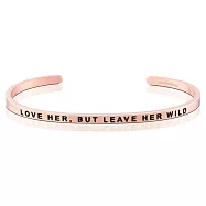 MANTRABAND 美國悄悄話手環 玫瑰金 Love Her But Leave Her Wild 愛就愛她的一切
