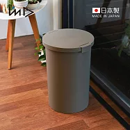 【日本岩谷Iwatani】圓形封扣蓋室內/室外防臭垃圾桶-26L -灰