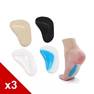 糊塗鞋匠 優質鞋材 H09 兒童足弓墊(3雙) A01透明大