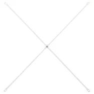 [MUJI 無印良品]SUS交叉桿 /亮面淺灰/42-56/小/9S