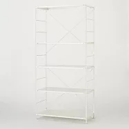 [MUJI無印良品]SUS鋼製層架組 /亮面淺灰/寬/大/9S