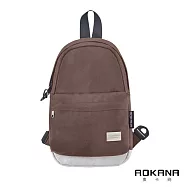 AOKANA奧卡納 防盜搶隨身胸包安全防水防盜背包男 休閒包女 單肩斜背包 附海關鎖 68-101 YKK拉鍊質感褐
