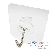 (20入)無敵無痕貼 免釘免打孔 透明蘋果造型掛勾 無痕掛勾 金屬掛勾 掛鉤 強力掛勾