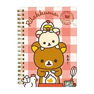 San-X 懶熊荷包蛋咕咕雞系列線圈筆記本。格子