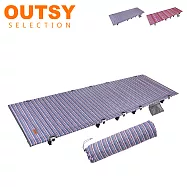 【OUTSY嚴選】極輕鋁合金民族風便攜折疊行軍床/露營床(2色可選)浪漫秘境