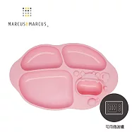 【MARCUS&MARCUS】動物樂園造型吸力分隔餐盤-粉色