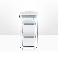 安酷生活2500*1+500ml*2一鍵搞定全防漏萬用保鮮密封罐(3件組)(附贈一組勺子+掛具 )