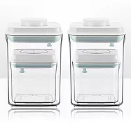 安酷生活1500*2+500ml*2一鍵搞定全防漏萬用保鮮密封罐(附贈兩組勺子+掛具 )