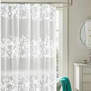 【巴芙洛】海之巔防水防霉EVA加厚浴簾180x200cm(加厚設計/防潮設計/ 耐髒設計/防水設計)白花