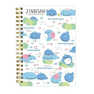 San-X 鯨鯊先生小藍鯨的夢系列線圈筆記本。白