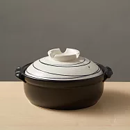 有種創意-日本萬古燒- IH土鍋7號-白色旋紋(1.4L)