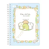 San-X 角落公仔一起去郊遊系列線圈筆記本。藍