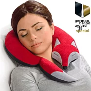 【德國萊思綺Leschi】旅行枕頭/辦公室、教室午休枕頭- 狐狸造型 (橘紅色)