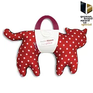 【德國萊思綺Leschi】旅行枕頭/辦公室、教室午休枕頭- 貓造型 (紅底白點)