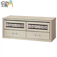 【文創集】戈壁 簡約4尺二門二抽電視櫃/視聽櫃