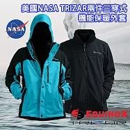 【JAR嚴選】美國專櫃版頂級極地禦寒科技TRIZAR機能保暖外套(防寒/保暖/透氣/防水/防風/循環鎖溫/兩件三穿/防刮/耐磨/登山外套/衝鋒衣)L天空藍