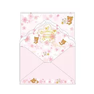 San-X 拉拉熊櫻花紛飛系列信紙組。2柄