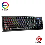 【MARVO魔蠍】KG909 彩虹混光機械式青軸電競鍵盤 中文注音版青軸