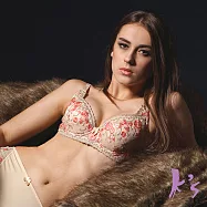 【K&rsquo;s 凱恩絲】專利蠶絲機能集中質感大花蕾絲內衣(mo2款)34/75A膚色