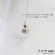 【Sayaka紗彌佳】清新風格鏤空蕾絲鈴鐺垂墜項鍊 -白金色