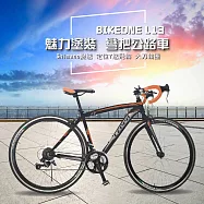 BIKEONE L13 700C彎把公路車Shimano 21速 大刀輪組雙煞把黑橘