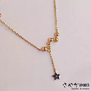 【Sayaka紗彌佳】許願流星垂墜造型項鍊 -金色