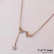 【Sayaka紗彌佳】許願流星垂墜造型項鍊 -白金色