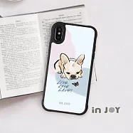 INJOYmall for iPhone 7+ / 8+ 融化法鬥 耐撞擊磨砂邊框手機殼 D / 黑邊