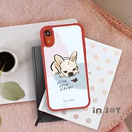 INJOYmall for iPhone 11 Pro max 融化法鬥 耐撞擊磨砂邊框手機殼 B / 紅邊