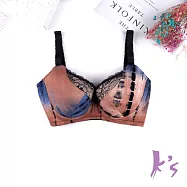 【K’s 凱恩絲】有氧蠶絲迷幻千尋調整型內衣B37款36/80C藍色&咖啡色